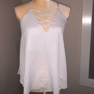White flowy summer top